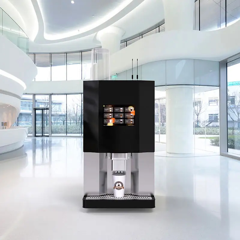 Кофемашина LeVending LV307 с сенсорным экраном в современном помещении